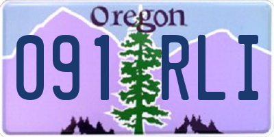 OR license plate 091RLI
