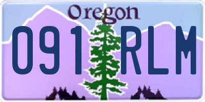 OR license plate 091RLM