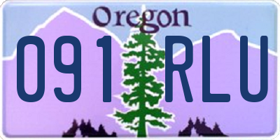 OR license plate 091RLU