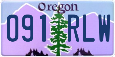 OR license plate 091RLW