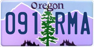 OR license plate 091RMA