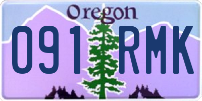 OR license plate 091RMK