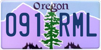 OR license plate 091RML