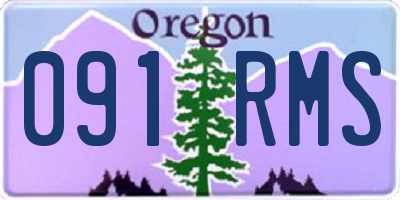 OR license plate 091RMS