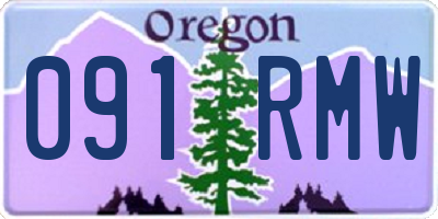 OR license plate 091RMW