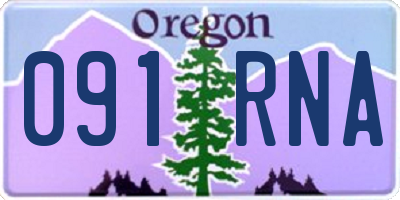 OR license plate 091RNA