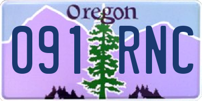 OR license plate 091RNC