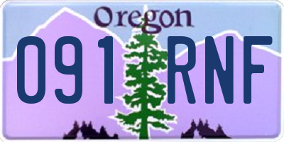 OR license plate 091RNF