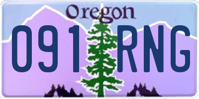 OR license plate 091RNG