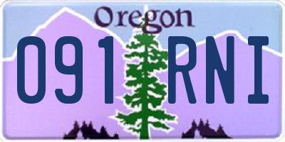 OR license plate 091RNI