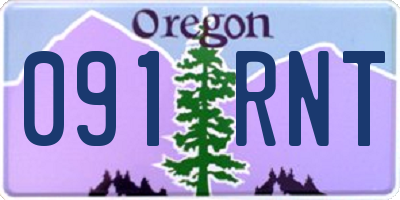 OR license plate 091RNT
