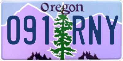 OR license plate 091RNY