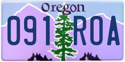 OR license plate 091ROA
