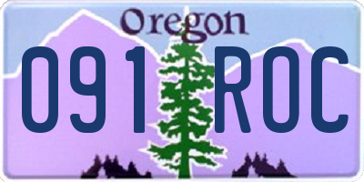 OR license plate 091ROC
