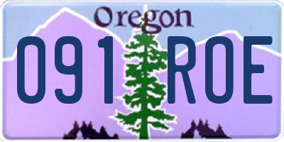 OR license plate 091ROE