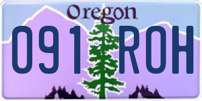 OR license plate 091ROH