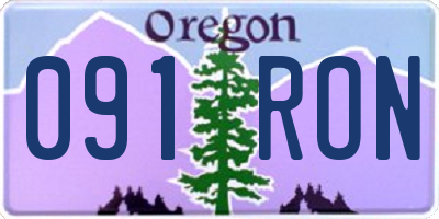 OR license plate 091RON