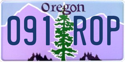 OR license plate 091ROP