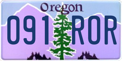 OR license plate 091ROR