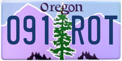 OR license plate 091ROT