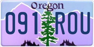 OR license plate 091ROU