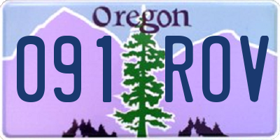 OR license plate 091ROV