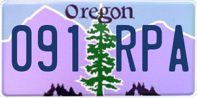 OR license plate 091RPA