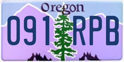 OR license plate 091RPB