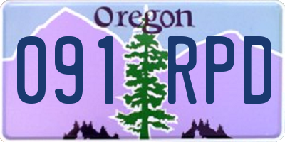 OR license plate 091RPD