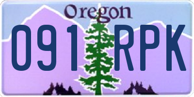 OR license plate 091RPK