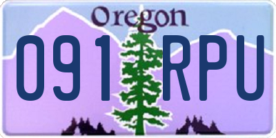 OR license plate 091RPU