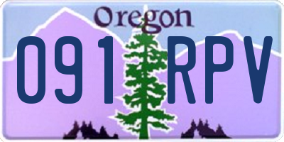 OR license plate 091RPV