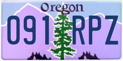 OR license plate 091RPZ