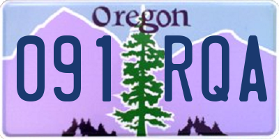 OR license plate 091RQA