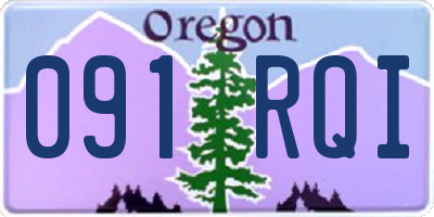 OR license plate 091RQI