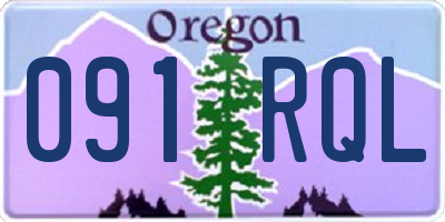 OR license plate 091RQL
