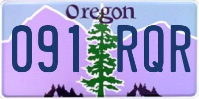 OR license plate 091RQR
