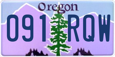OR license plate 091RQW