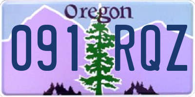 OR license plate 091RQZ