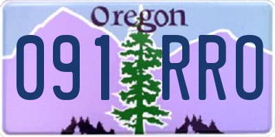 OR license plate 091RRO