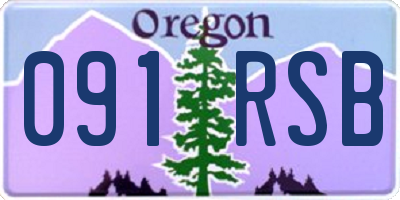 OR license plate 091RSB