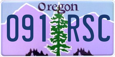 OR license plate 091RSC