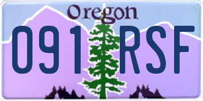 OR license plate 091RSF