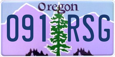OR license plate 091RSG