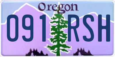 OR license plate 091RSH