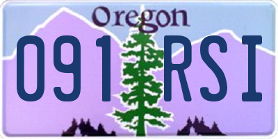 OR license plate 091RSI