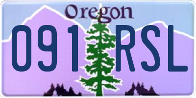 OR license plate 091RSL