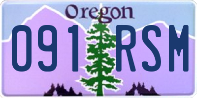 OR license plate 091RSM