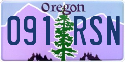 OR license plate 091RSN