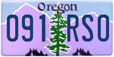 OR license plate 091RSO